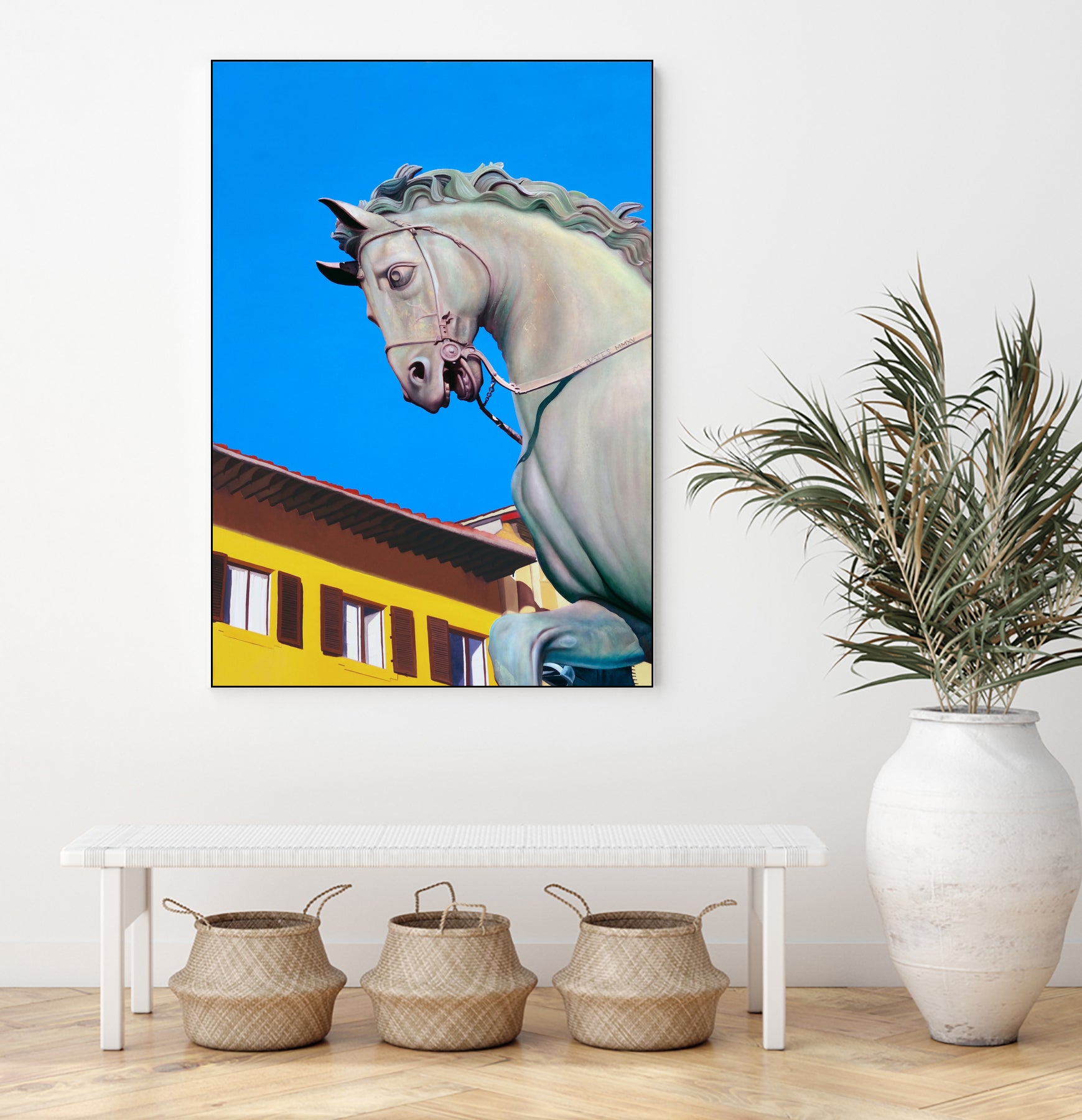 Cavallo di Cosimo by Matthew Holden Bates on GIANT ART - blue landscape