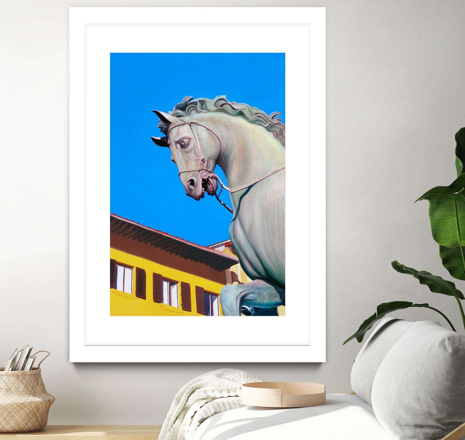 Cavallo di Cosimo by Matthew Holden Bates on GIANT ART - blue landscape