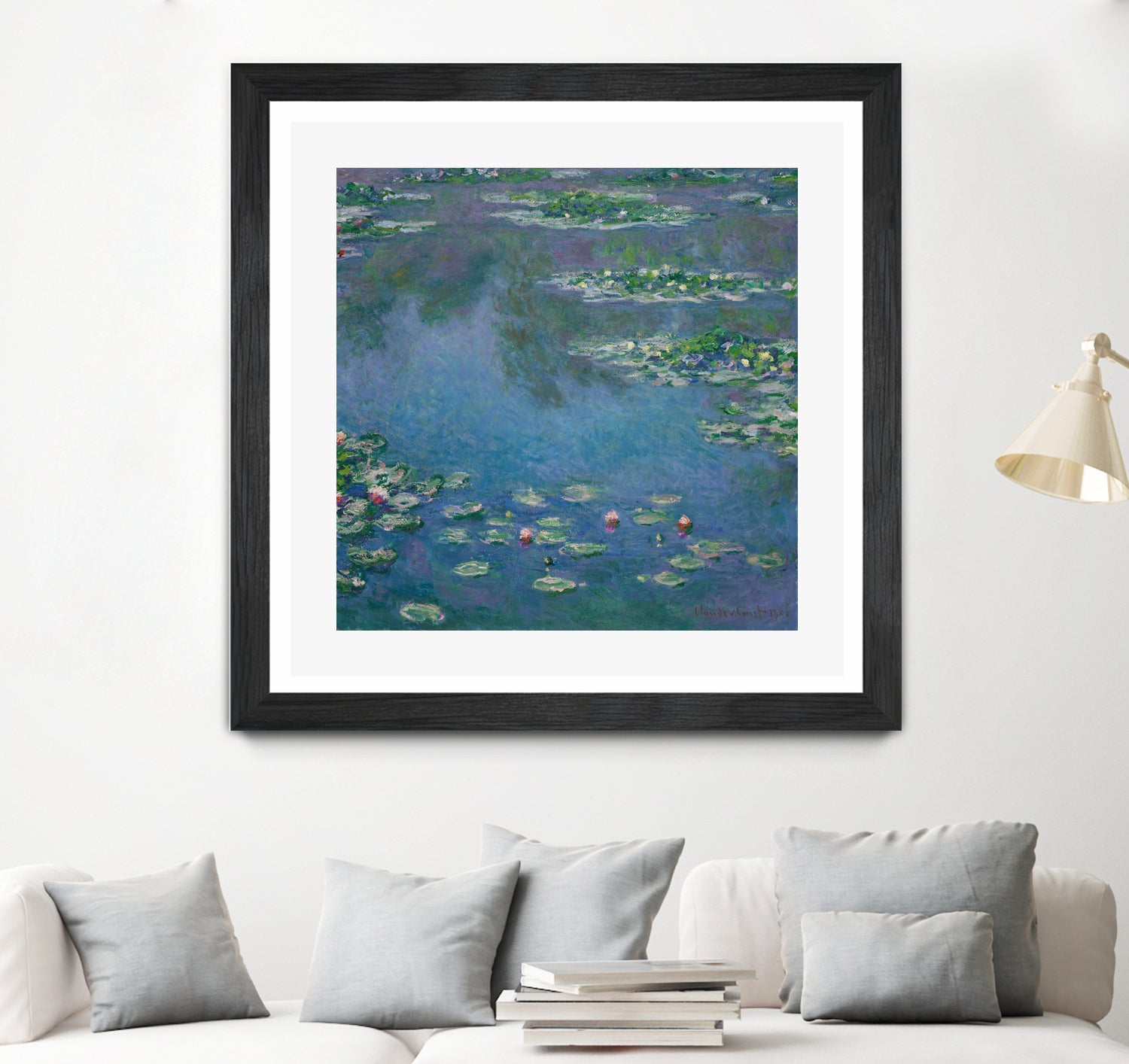 Water Lilies, 1906 by Claude Monet  on GIANT ART - blue botanical