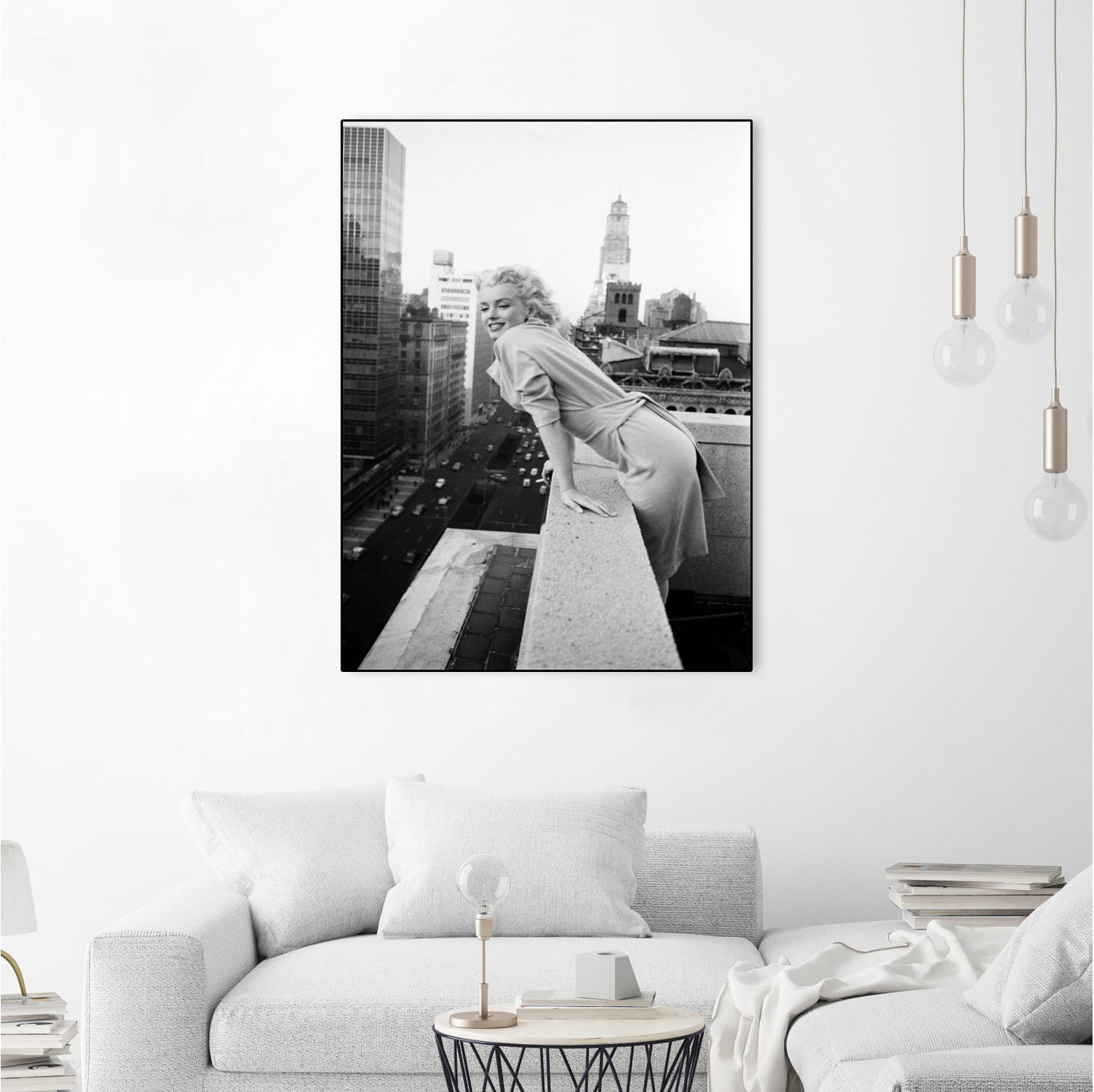 Marilyn on balcony  by M studio on GIANT ART - black and white photography