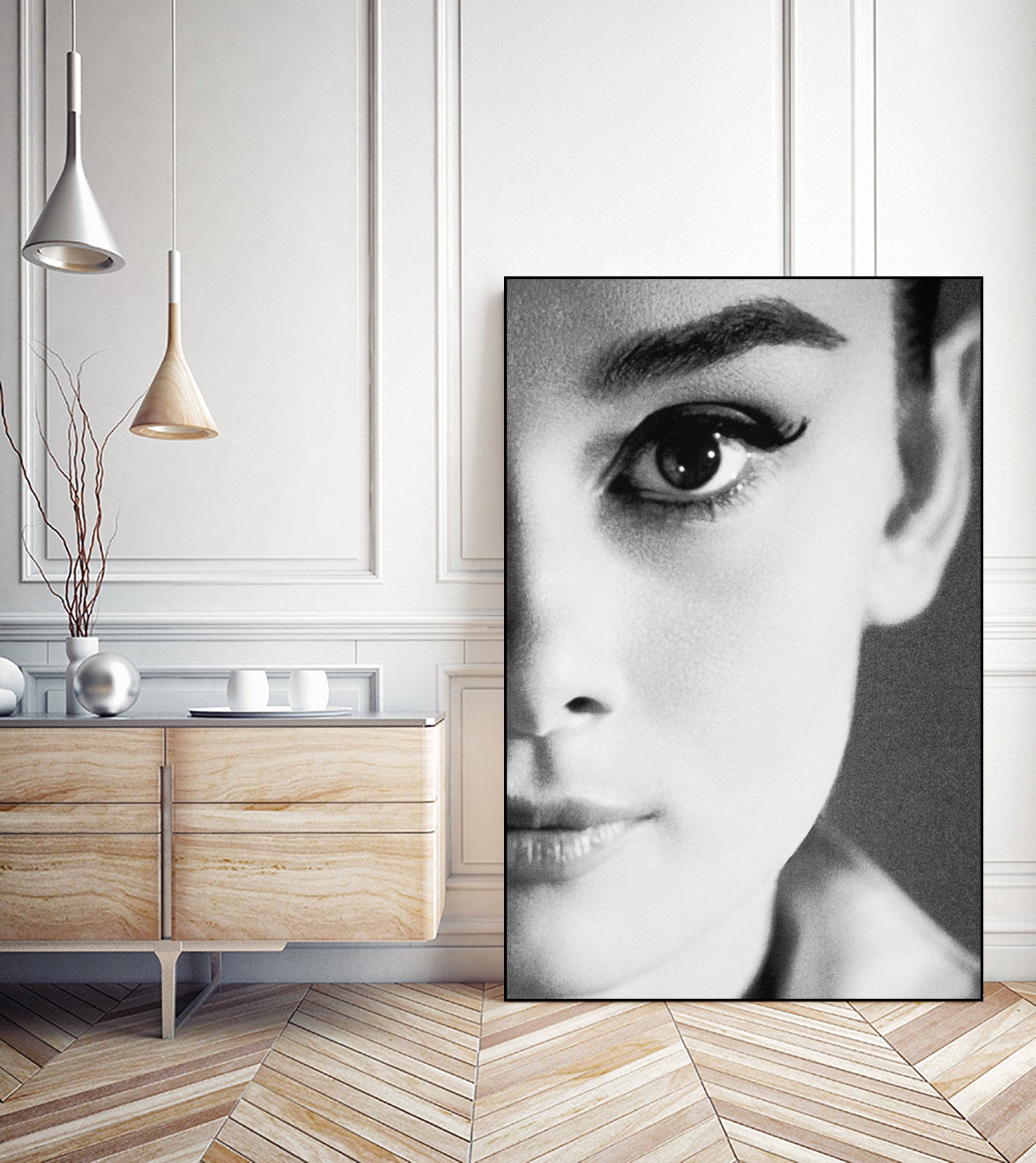 Audrey Hepburn by M Studio on GIANT ART - black and white photography 