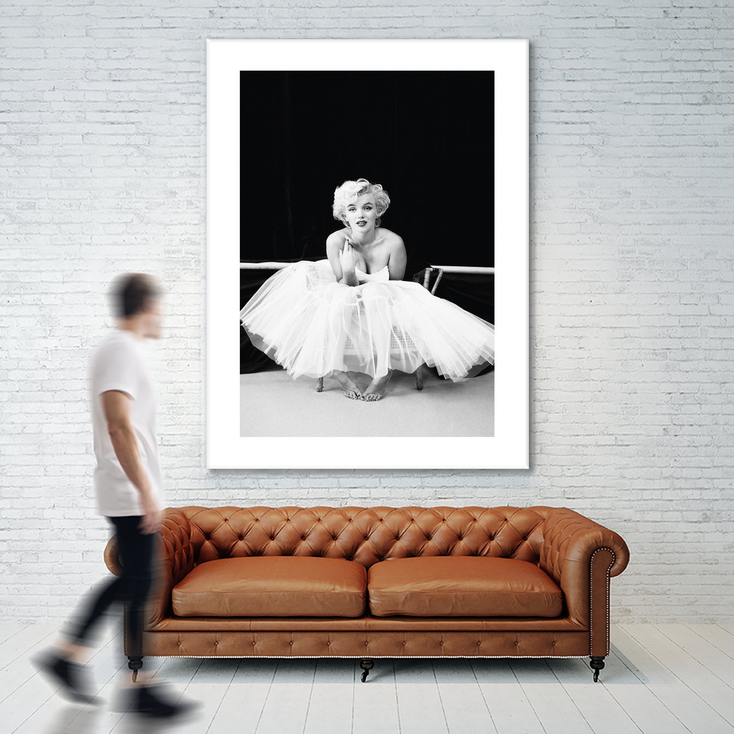 Marilyn Monroe balerina by M Studio on GIANT ART - black and white photography