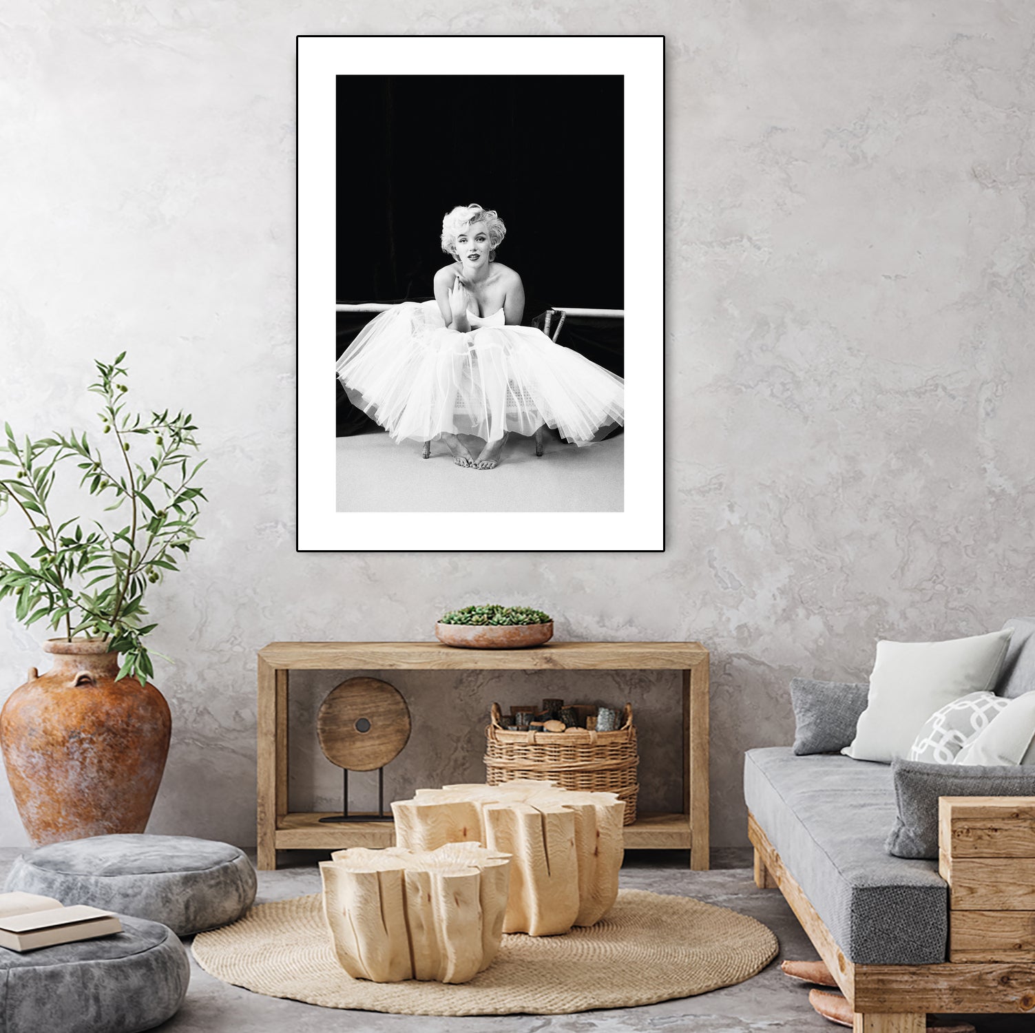 Marilyn Monroe balerina by M Studio on GIANT ART - black and white photography