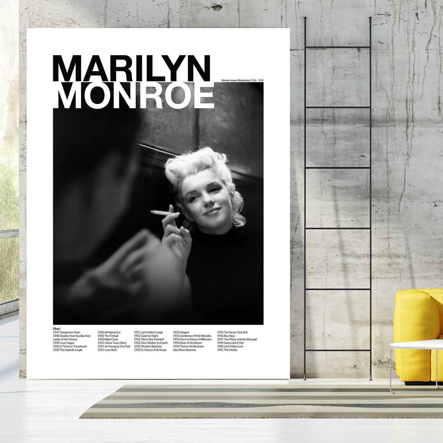 Marilyn Monroe  by M Studio on GIANT ART - black and white photography