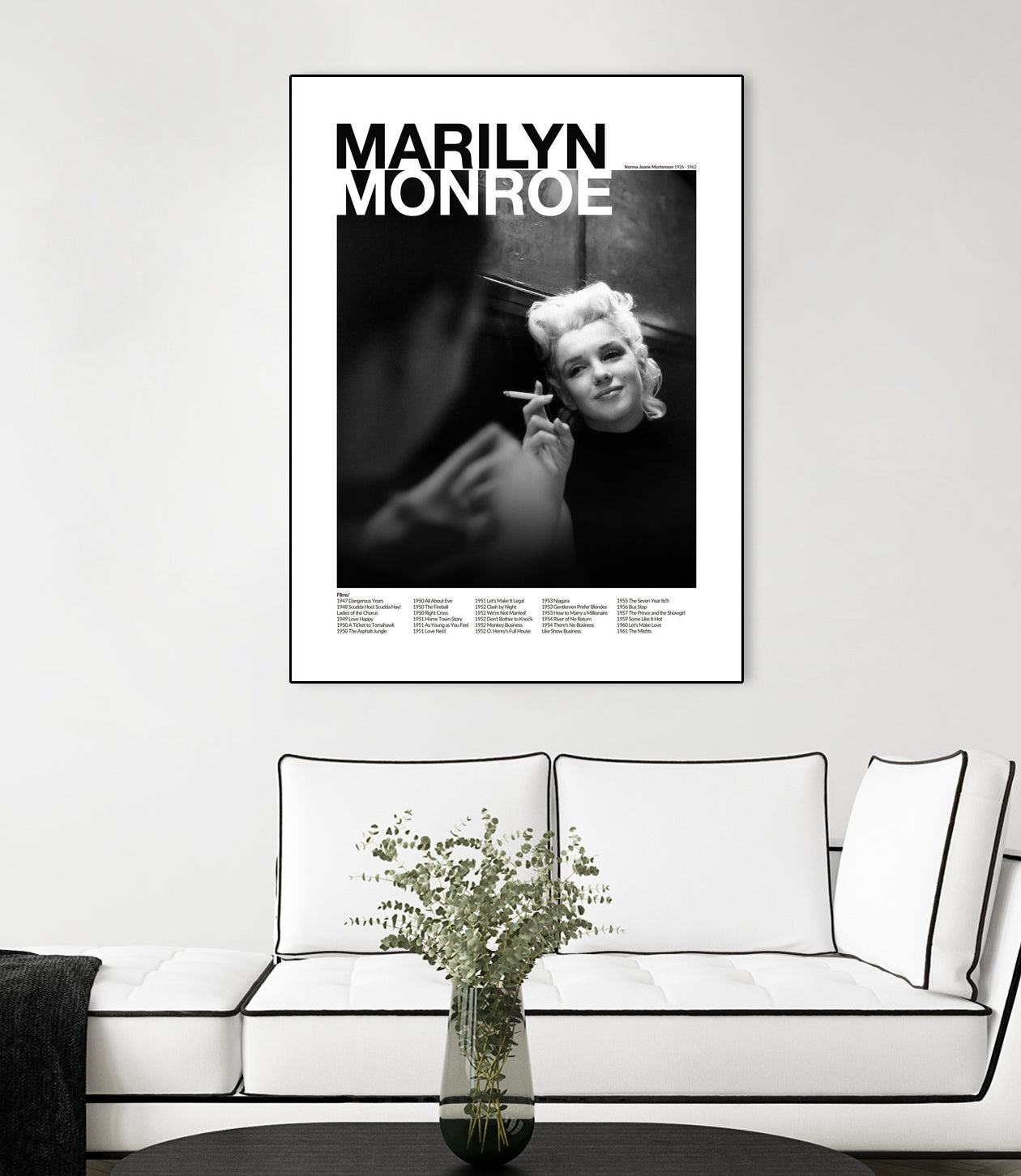 Marilyn Monroe  by M Studio on GIANT ART - black and white photography