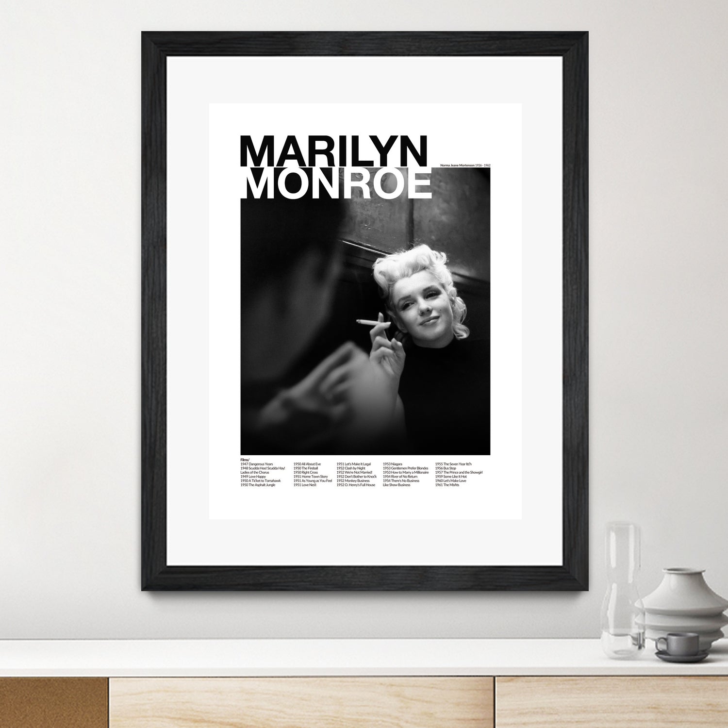 Marilyn Monroe  by M Studio on GIANT ART - black and white photography