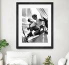 Jackie and Jack on a Boat by M Studio on GIANT ART - black and white  photography