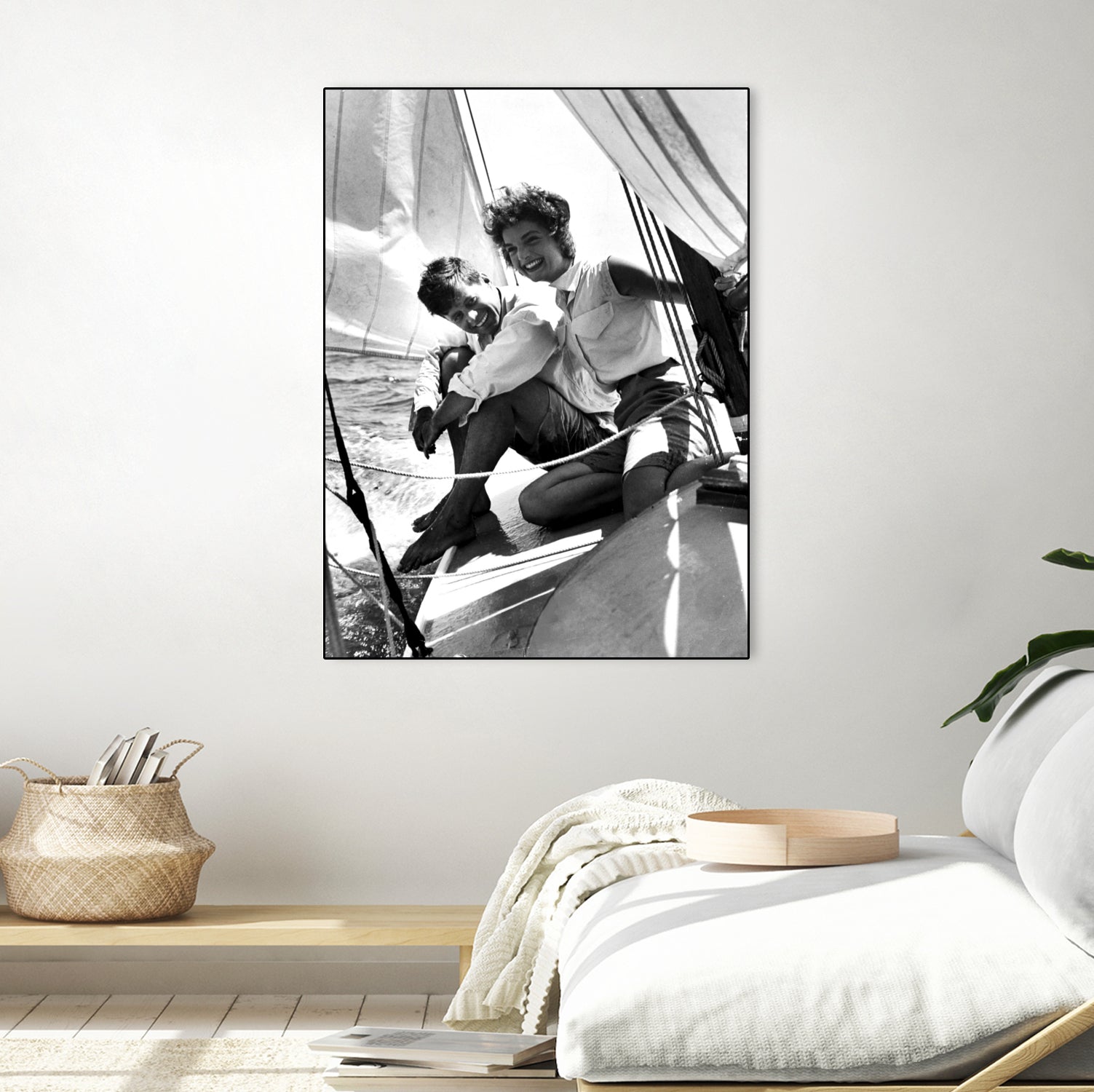 Jackie and Jack on a Boat by M Studio on GIANT ART - black and white  photography