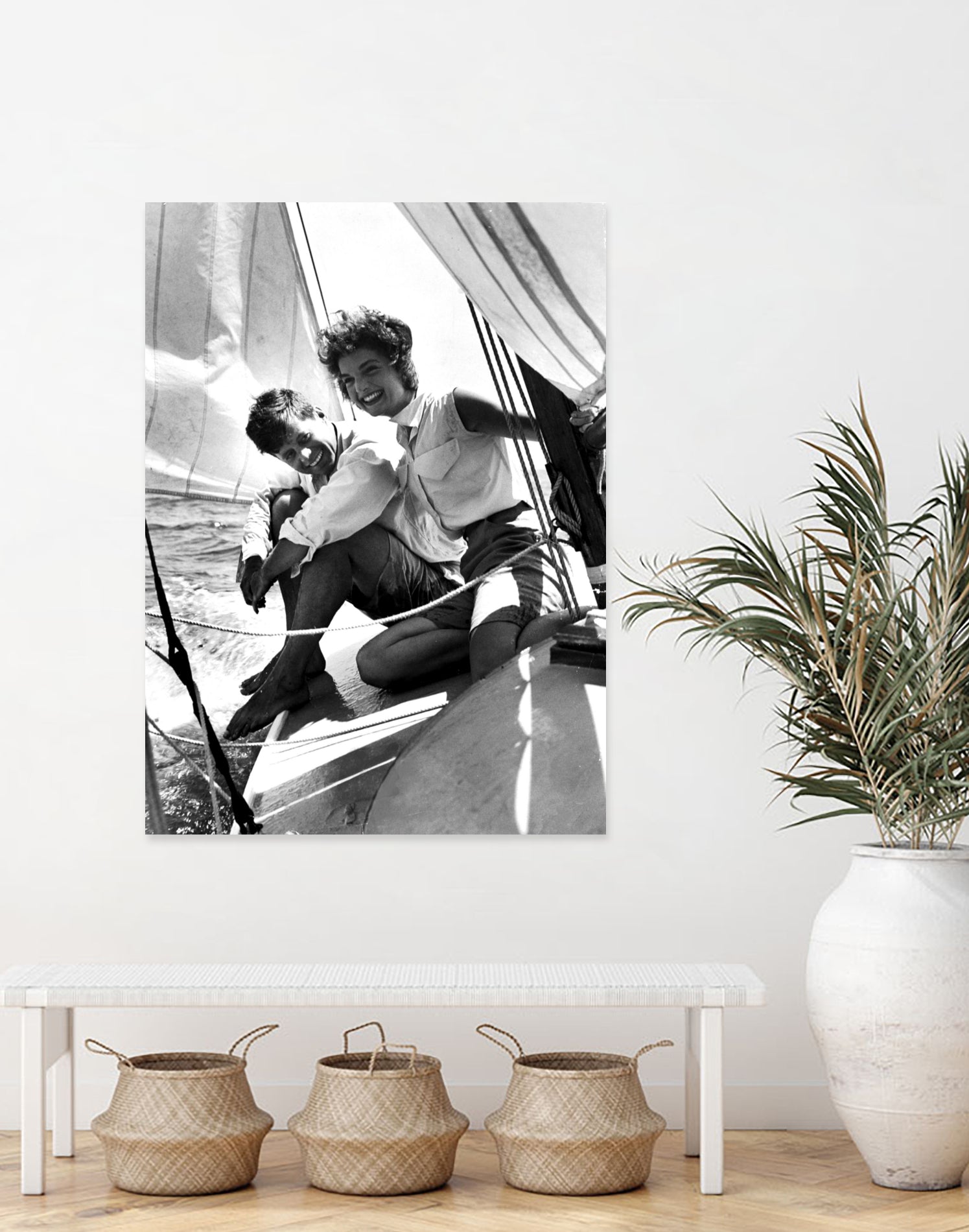Jackie and Jack on a Boat by M Studio on GIANT ART - black and white  photography