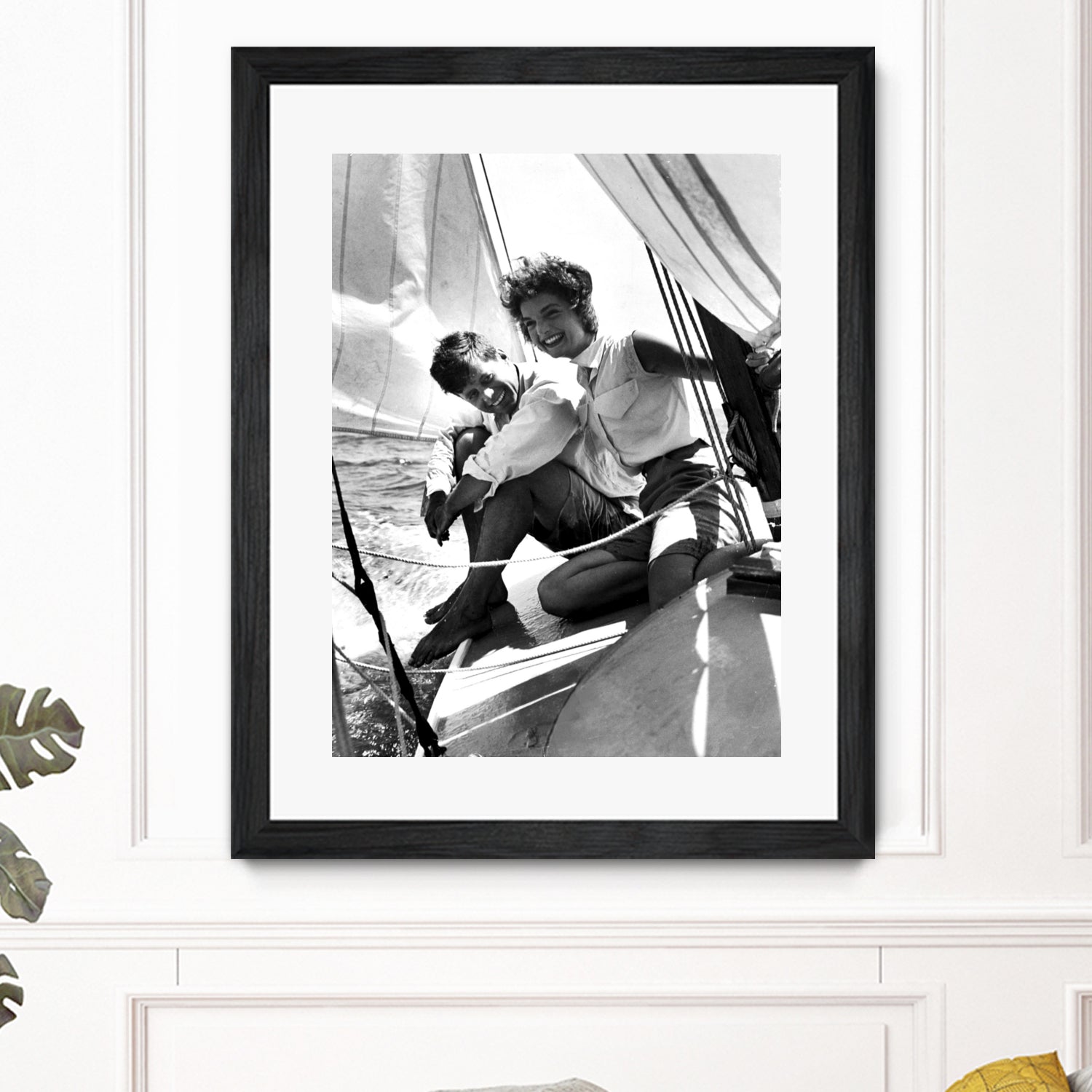Jackie and Jack on a Boat by M Studio on GIANT ART - black and white  photography