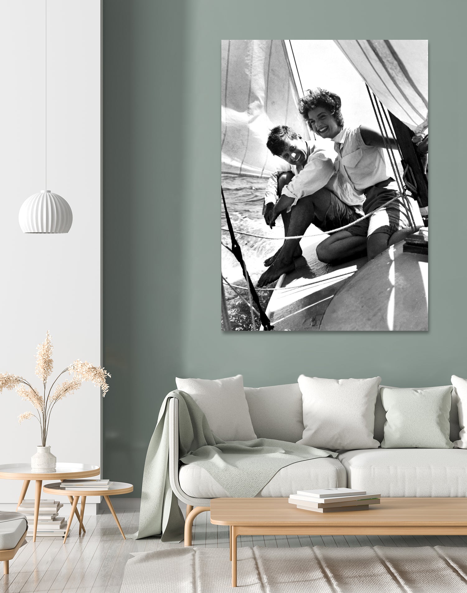 Jackie and Jack on a Boat by M Studio on GIANT ART - black and white  photography