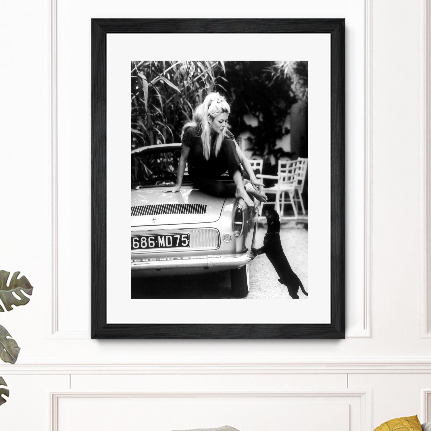 Brigitte Bardot  with her dog in St. Tropez, 1962 by M Studio on GIANT ART - black and white photographie bardot