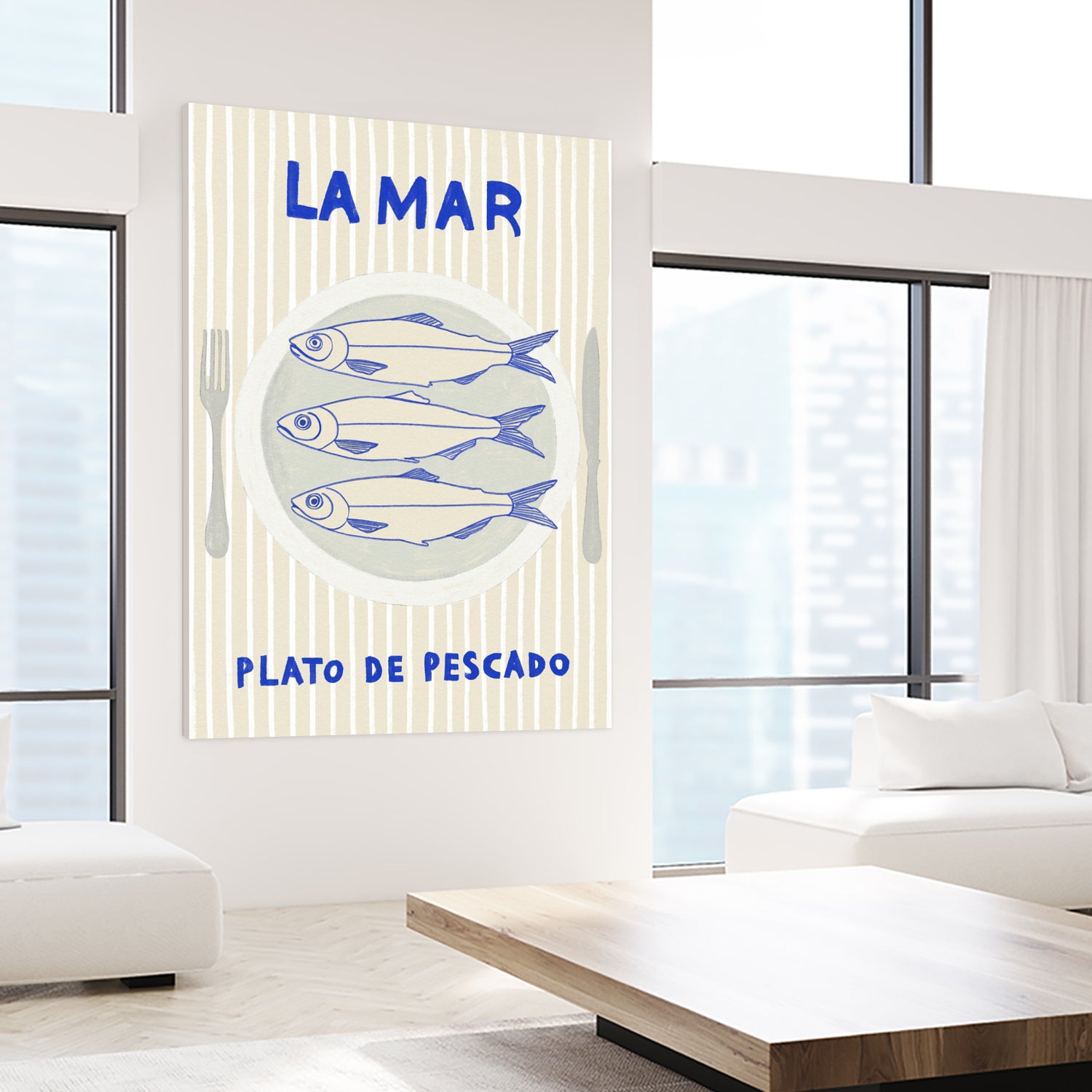 la Mar by M Studio on GIANT ART - blue figurative kitchen