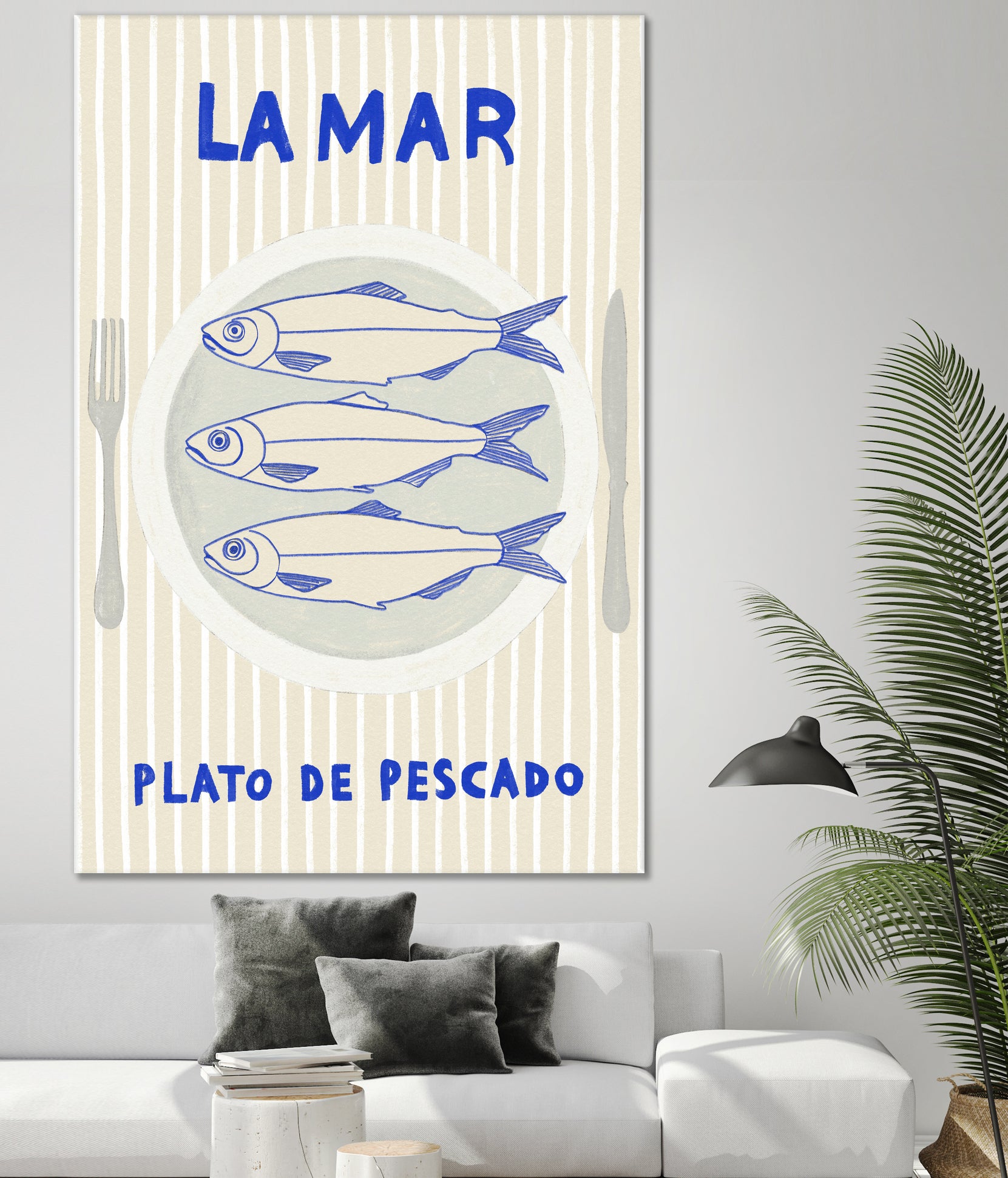 la Mar by M Studio on GIANT ART - blue figurative kitchen