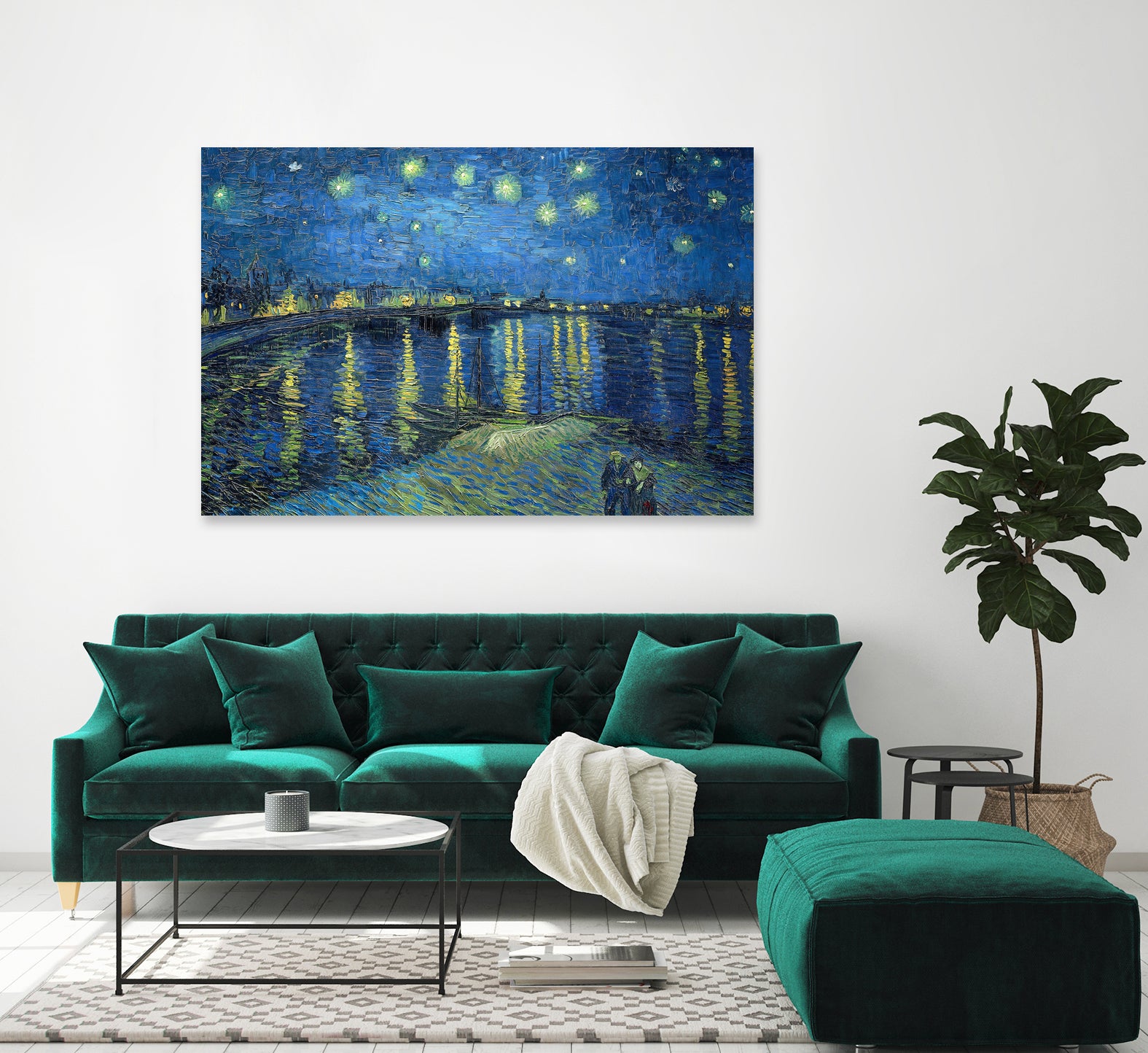 Starry Night Over the Rhône by Vincent van Gogh on GIANT ART - masters masters