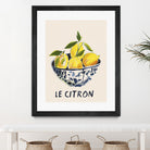 Le Citron by M Studio on GIANT ART - blue figurative canvas frame