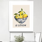 Le Citron by M Studio on GIANT ART - blue figurative canvas frame