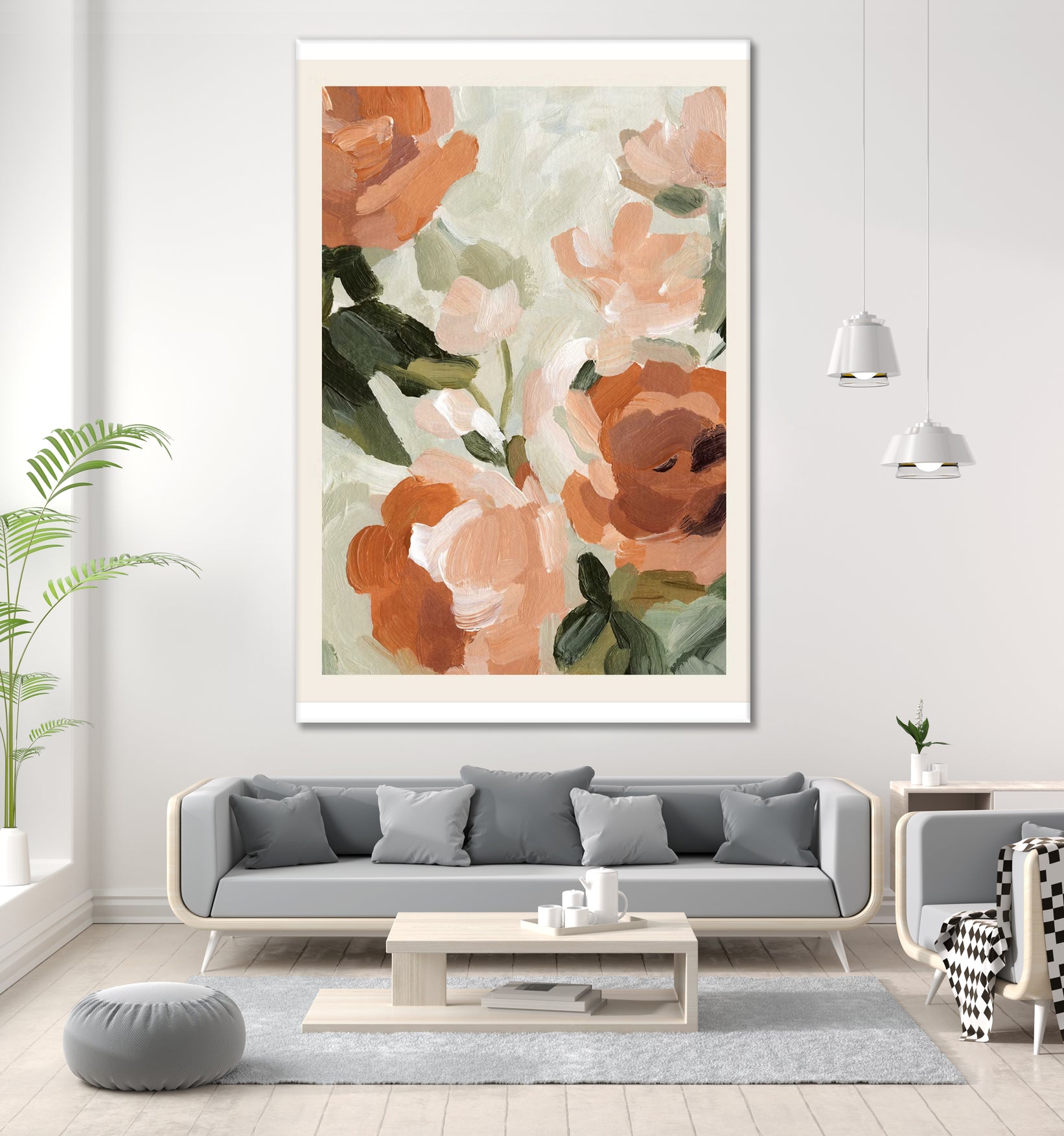 Autumn Blossom by M Studio on GIANT ART - green botanical flowers