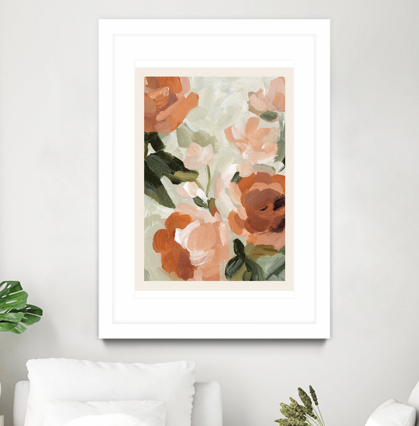 Autumn Blossom by M Studio on GIANT ART - green botanical flowers