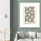 Bauhaus 1919 by M studio on GIANT ART - beige abstact framed canvas