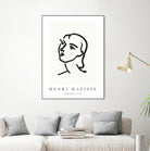 Le visage by M Studio on GIANT ART - white line art matisse