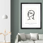 Le visage by M Studio on GIANT ART - white line art matisse