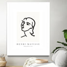 Le visage by M Studio on GIANT ART - white line art matisse