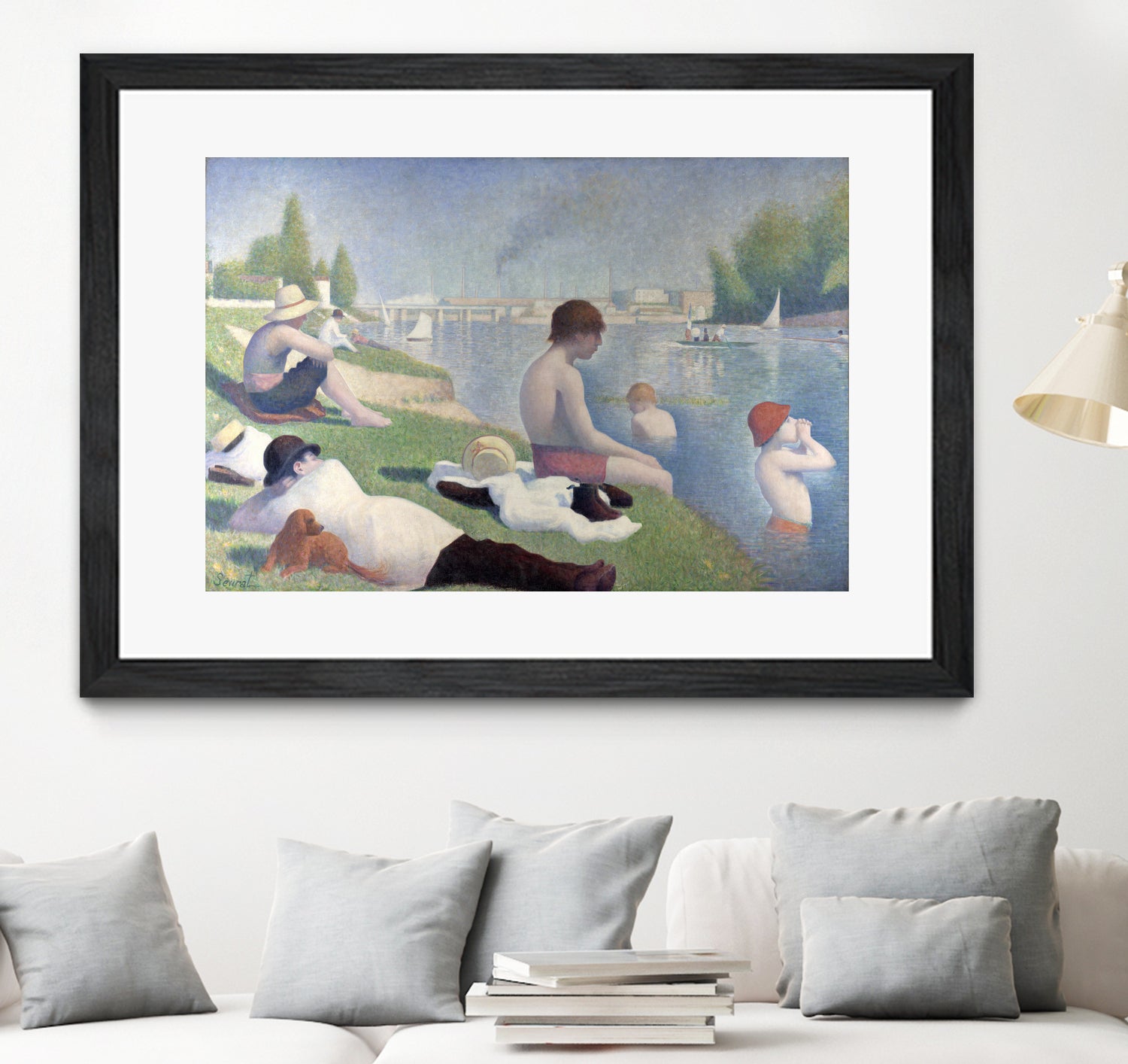 Baigneurs a Asnieres by Georges Seurat on GIANT ART - landscapes