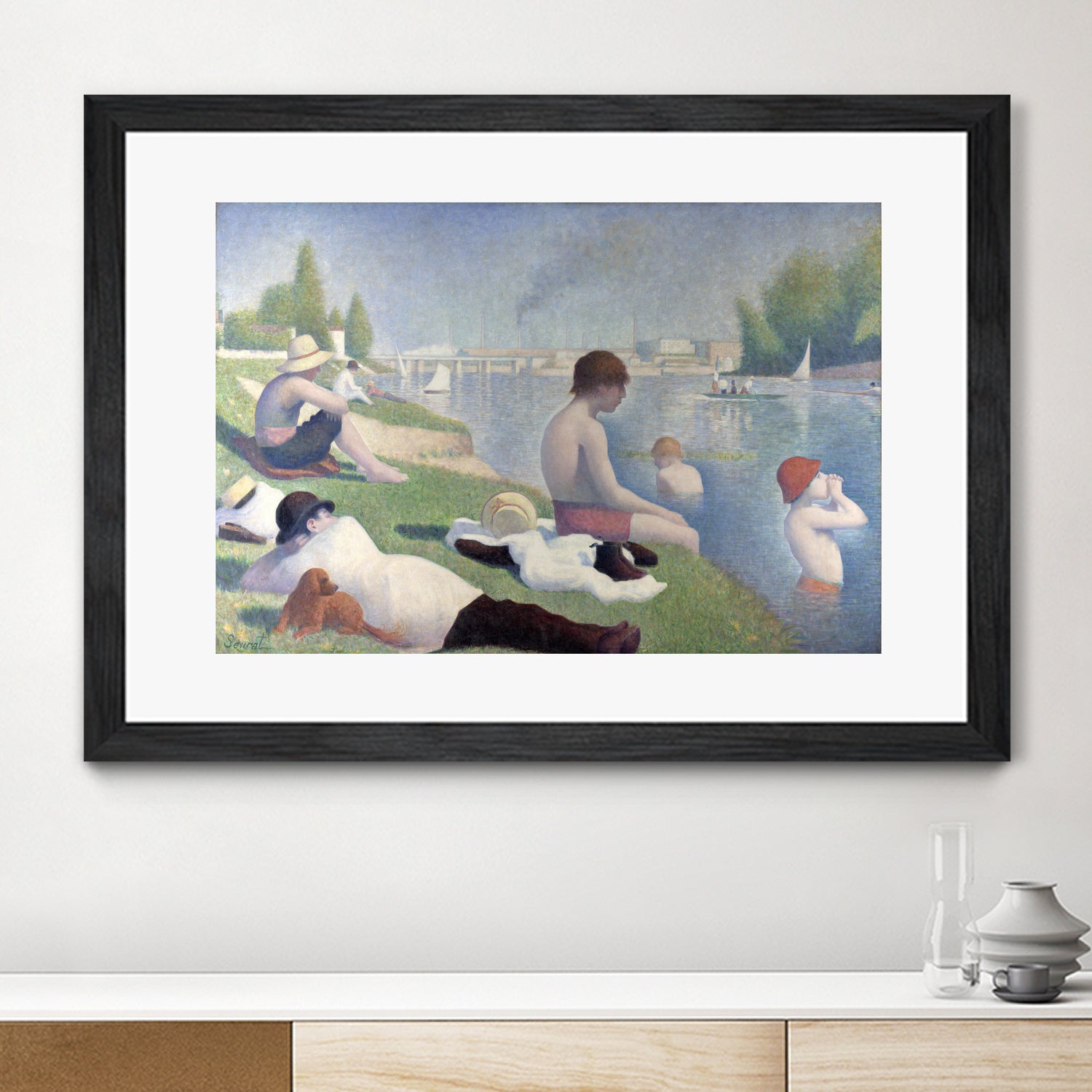 Baigneurs a Asnieres by Georges Seurat on GIANT ART - landscapes