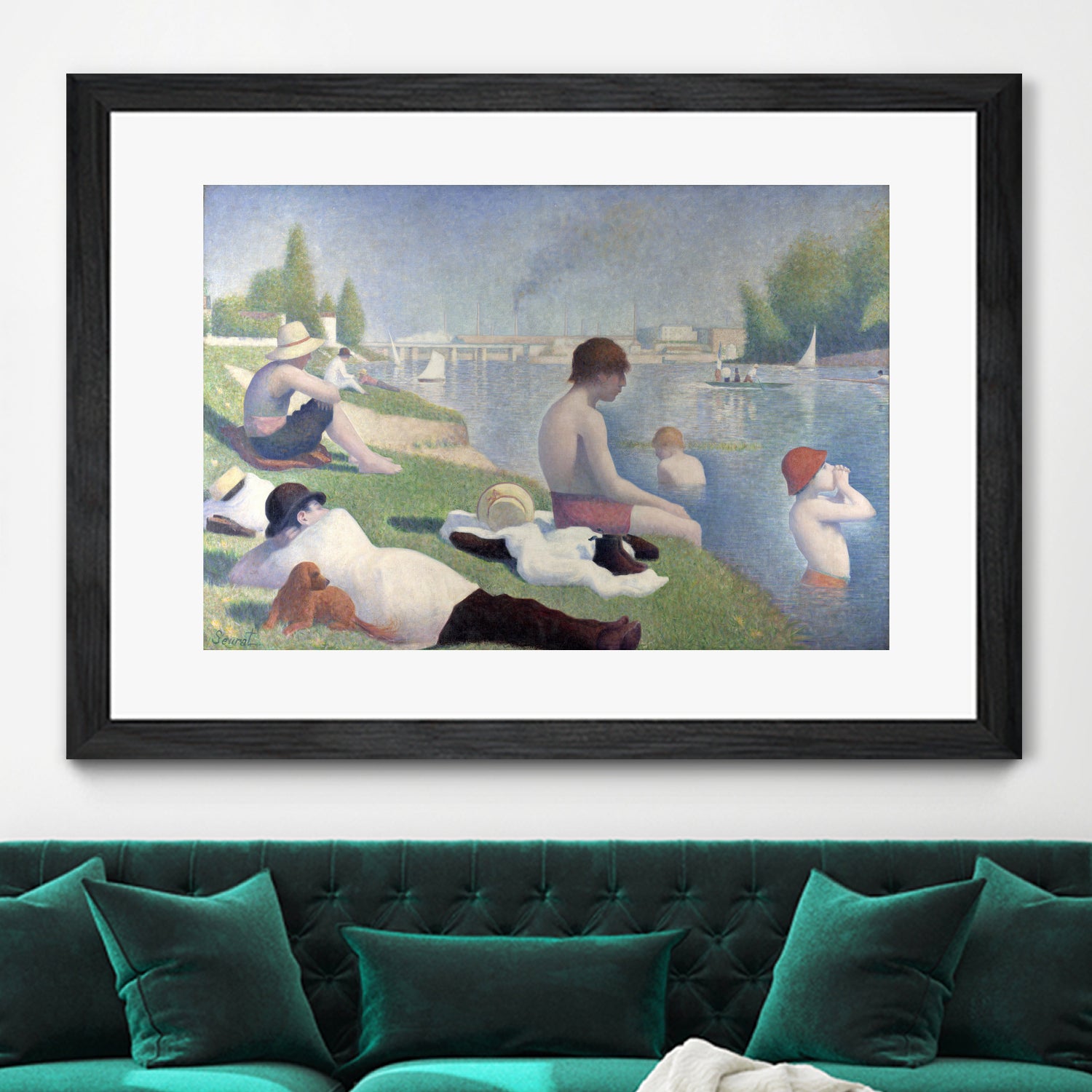 Baigneurs a Asnieres by Georges Seurat on GIANT ART - landscapes