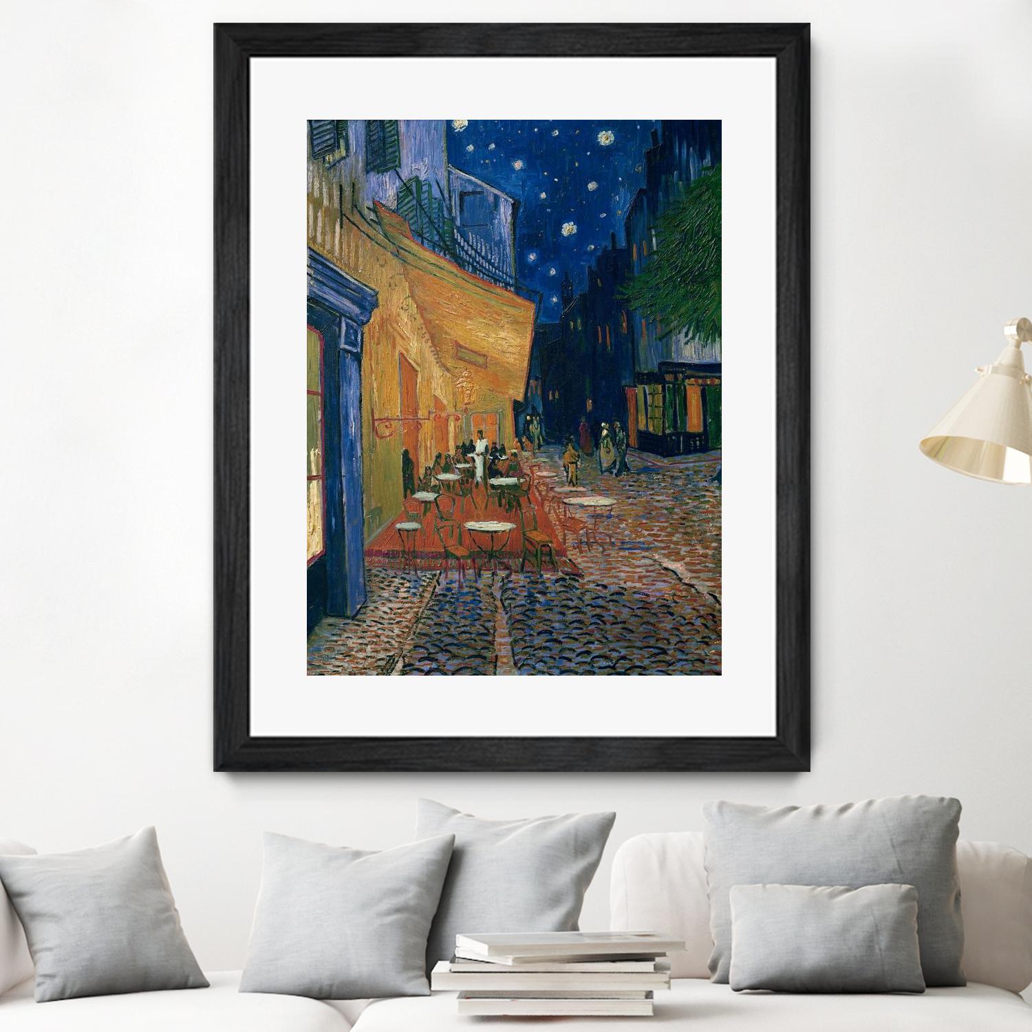 Cafe-terrace at night (Place du forum in Arles), 1888 by Vincent  van Gogh on GIANT ART - museums