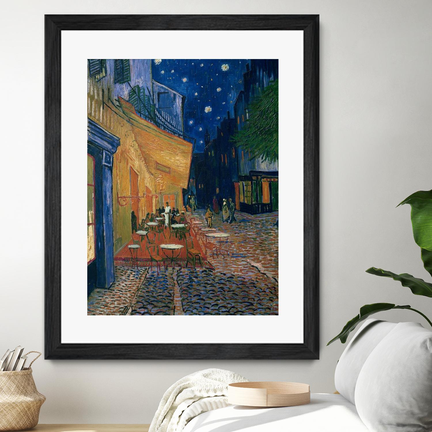 Cafe-terrace at night (Place du forum in Arles), 1888 by Vincent  van Gogh on GIANT ART - museums