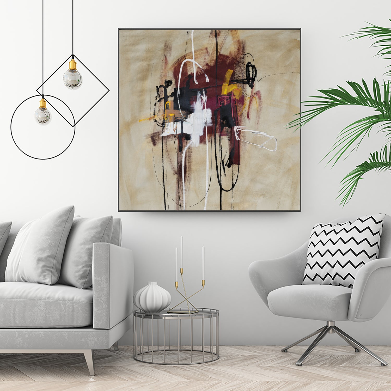 Closely Listening by Daleno Art on GIANT ART - brown abstract