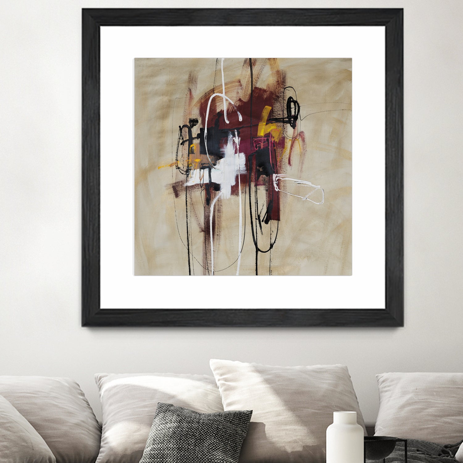 Closely Listening by Daleno Art on GIANT ART - brown abstract