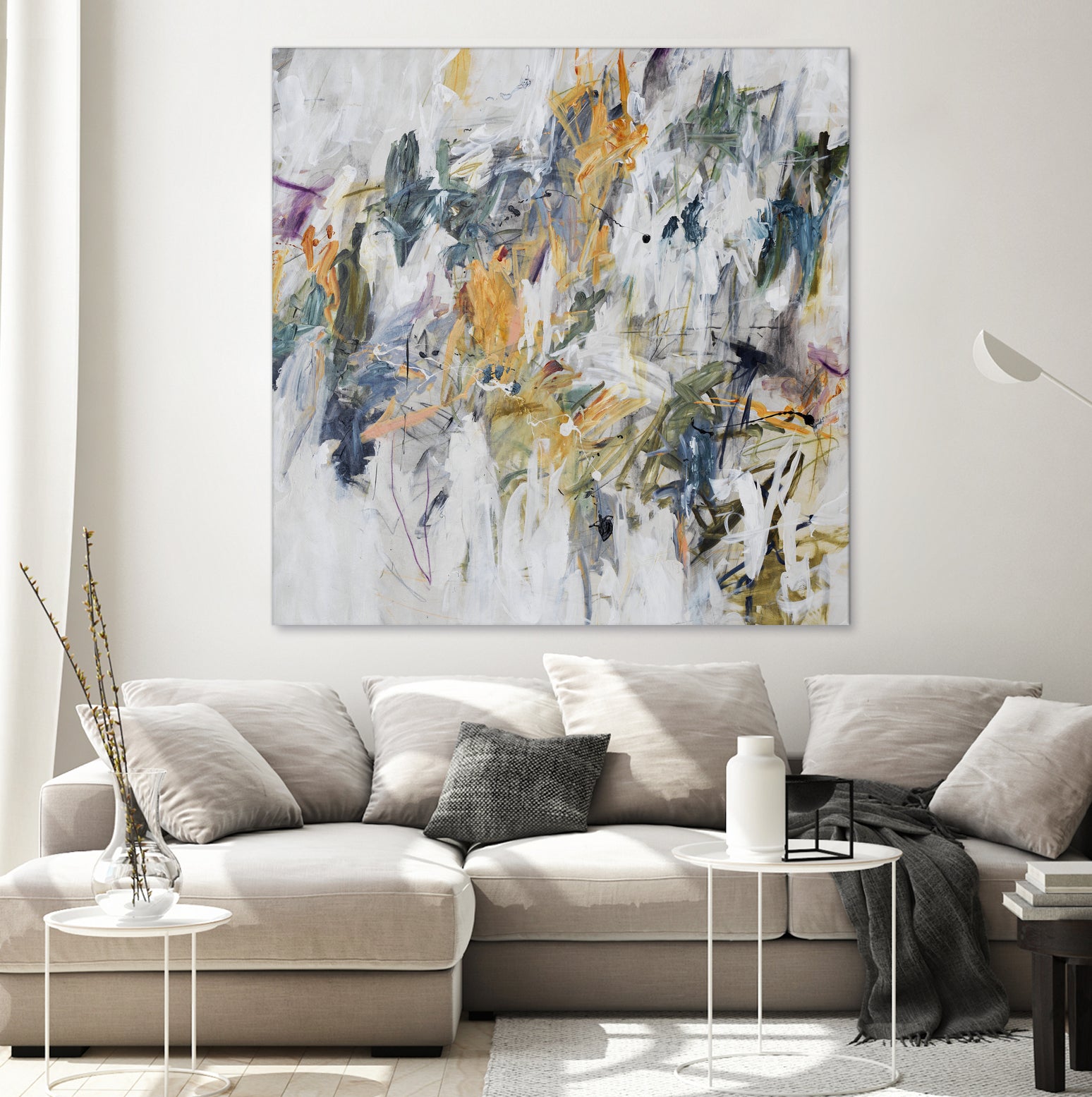 Bright Spring Ahead II by Daleno Art on GIANT ART - yellow abstract