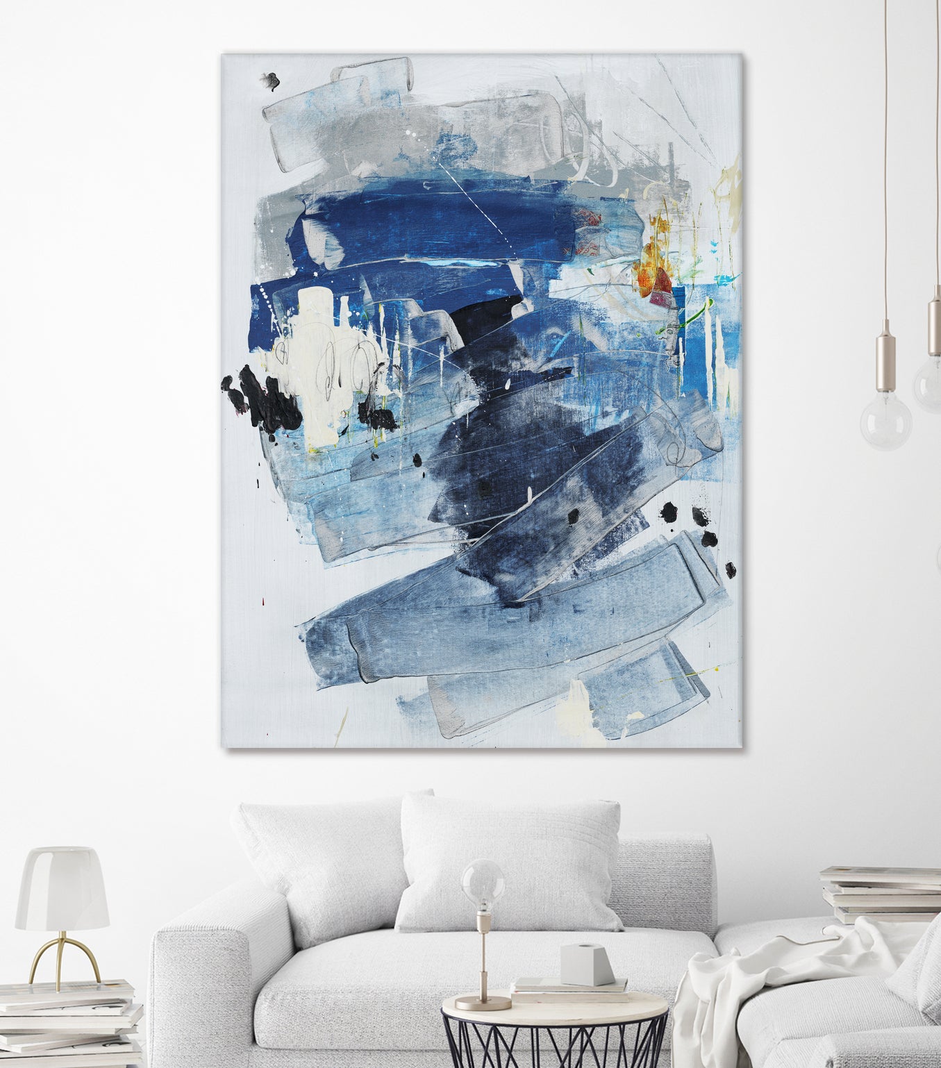 Toss Up I by Daleno Art on GIANT ART - blue abstract