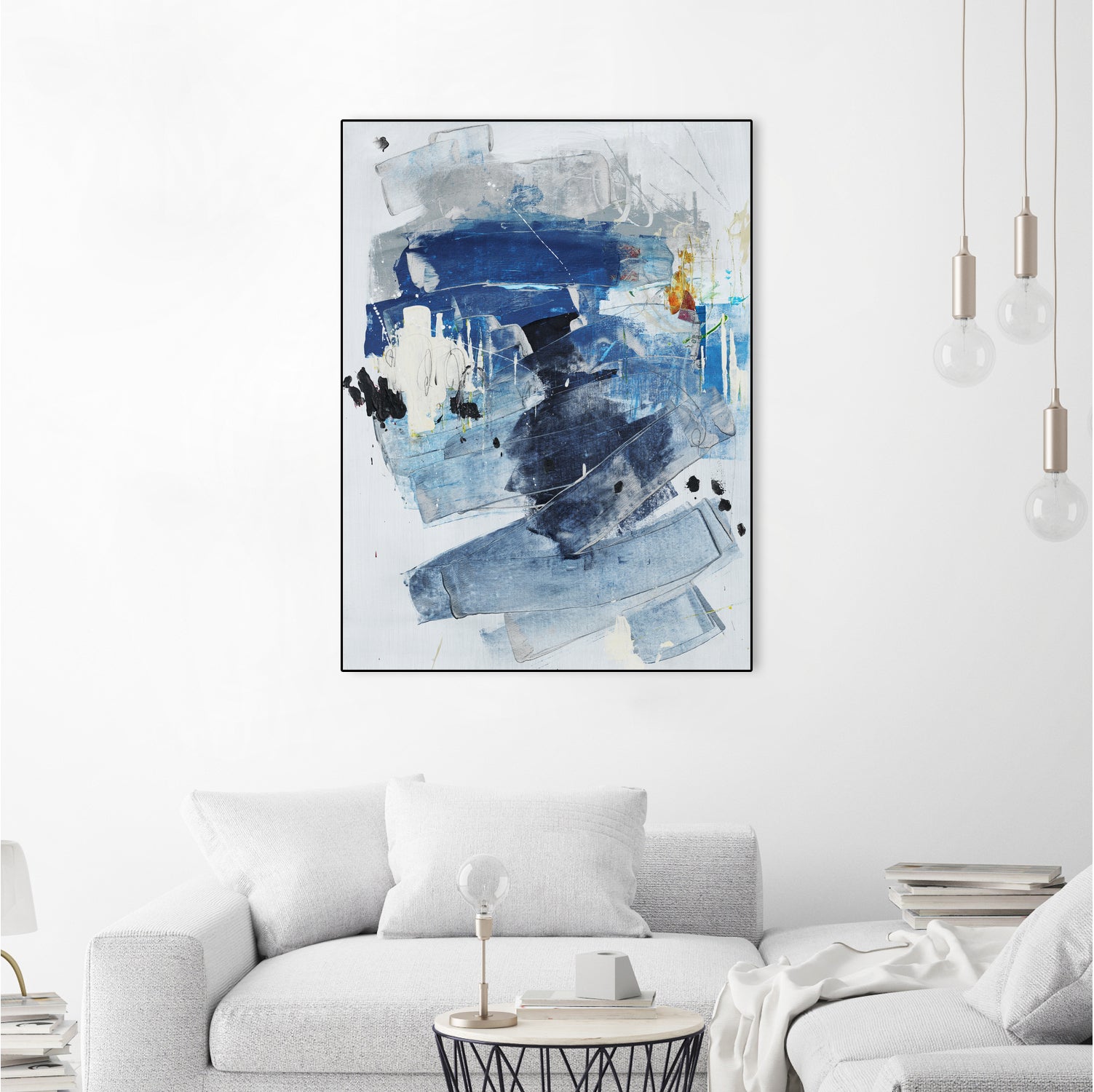 Toss Up I by Daleno Art on GIANT ART - blue abstract