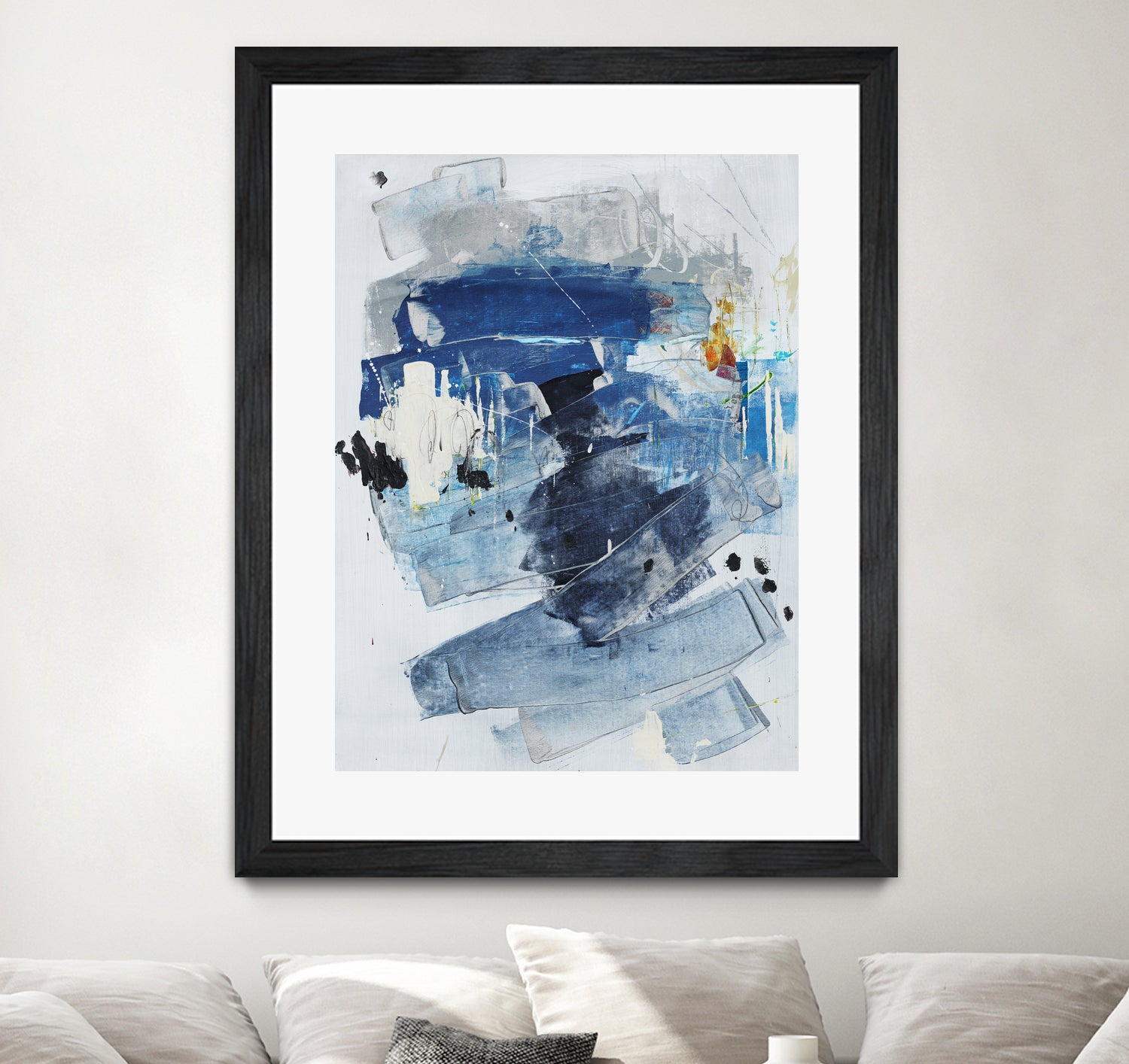 Toss Up I by Daleno Art on GIANT ART - blue abstract