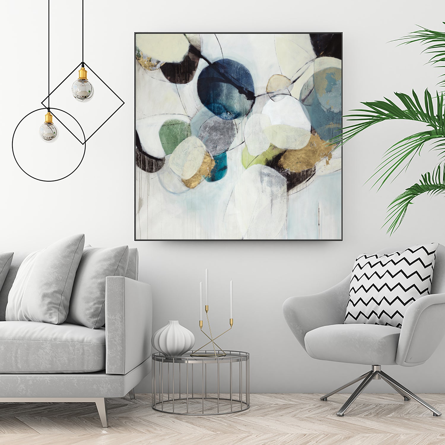 Bonding Moments by Daleno Art on GIANT ART - blue abstract