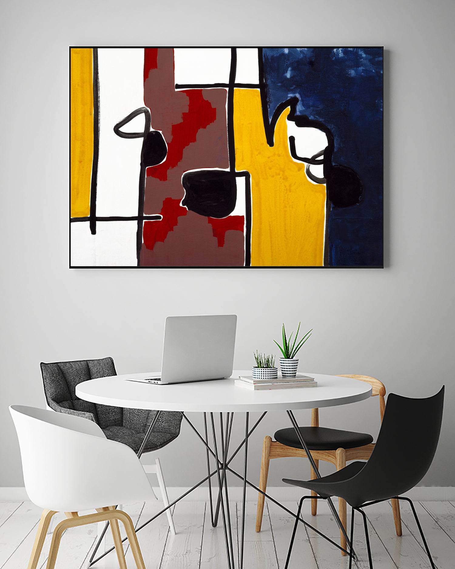 Harbor II by Lee Crew on GIANT ART - yellow abstract pattern