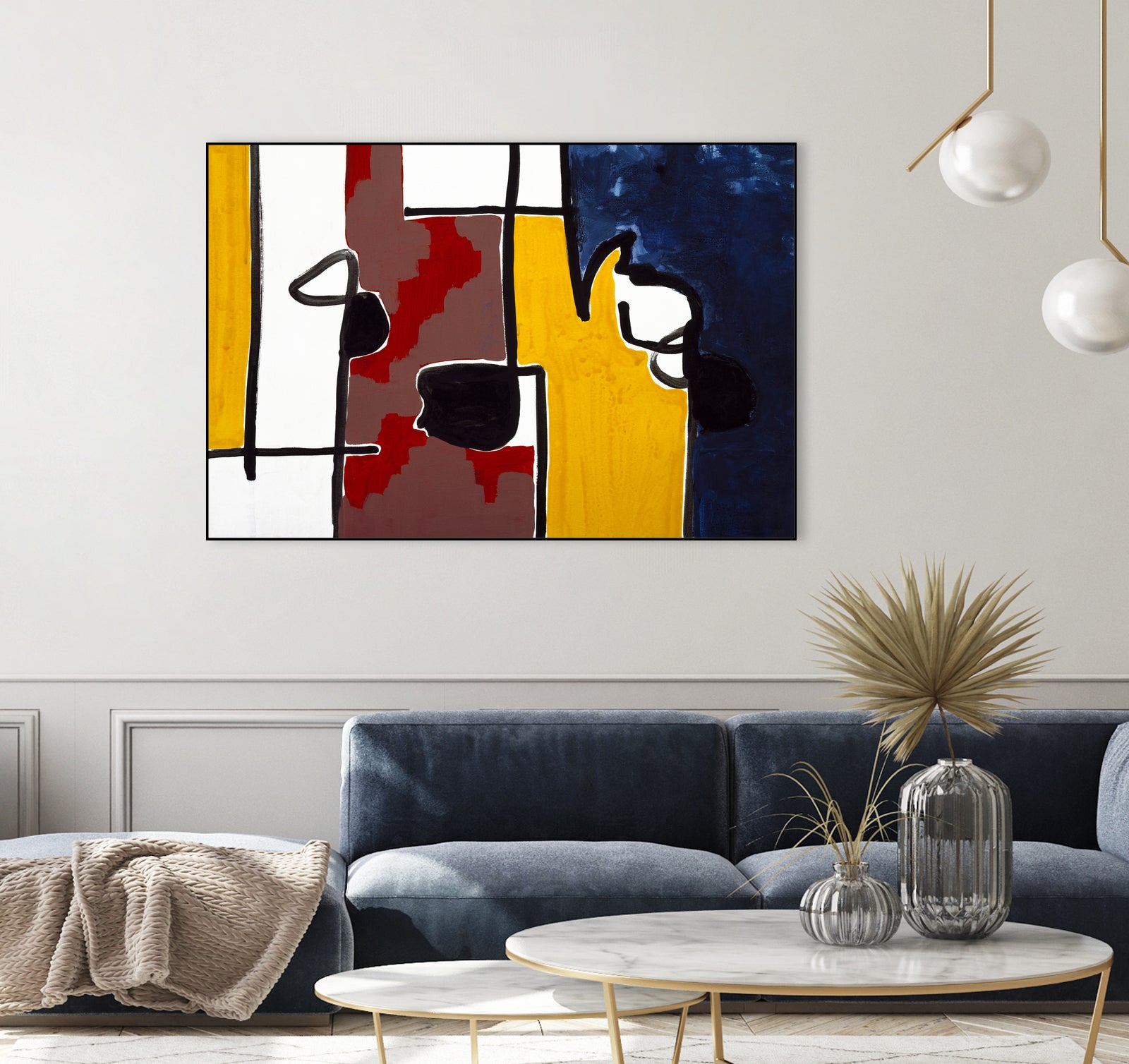 Harbor II by Lee Crew on GIANT ART - yellow abstract pattern