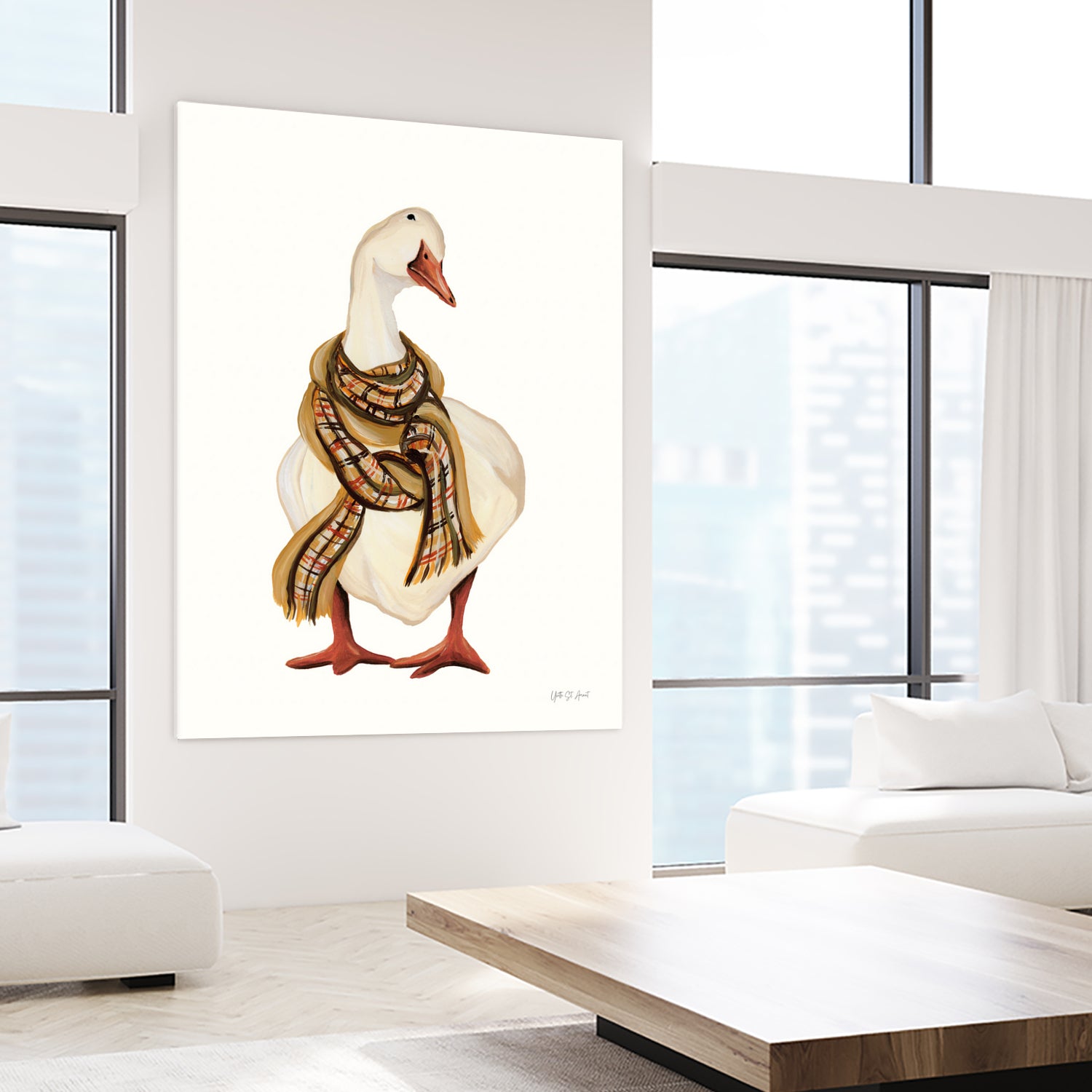 Goose with Scarf by Yvette St. Amant on GIANT ART - animal