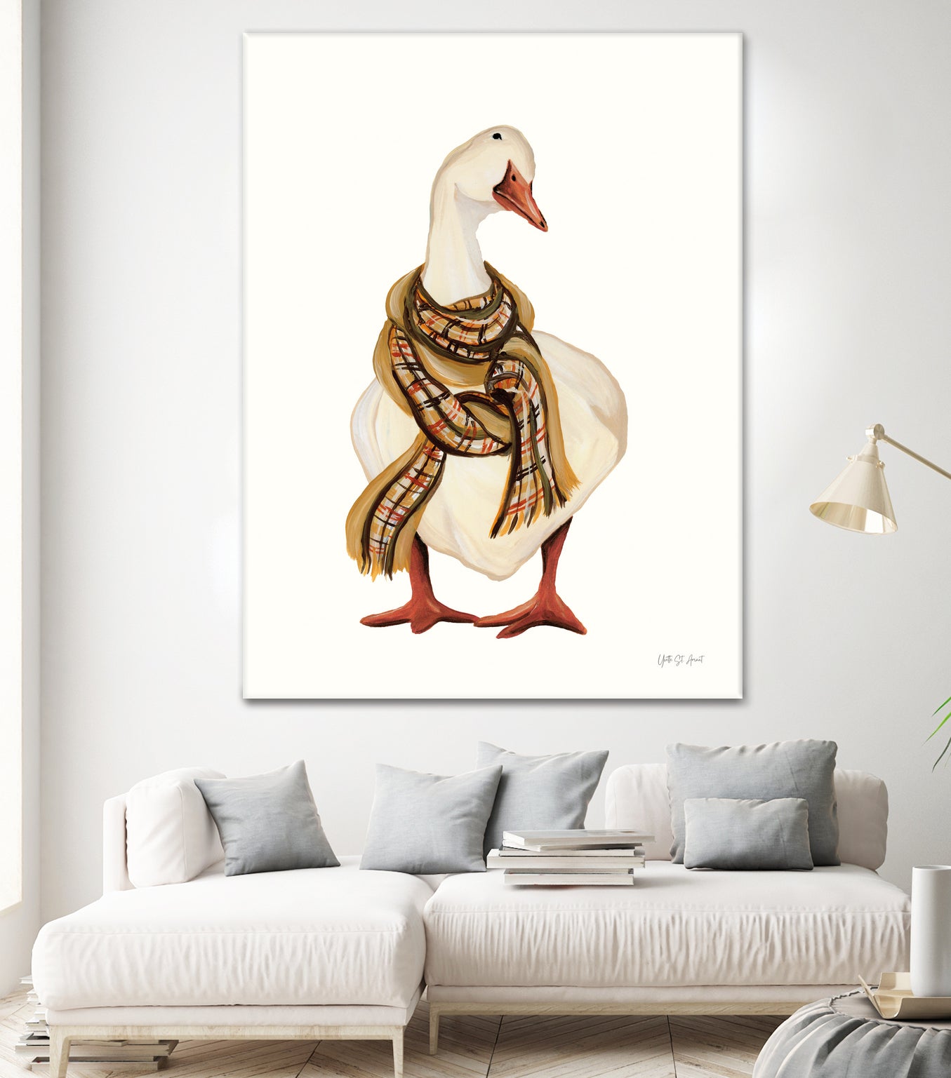 Goose with Scarf by Yvette St. Amant on GIANT ART - animal