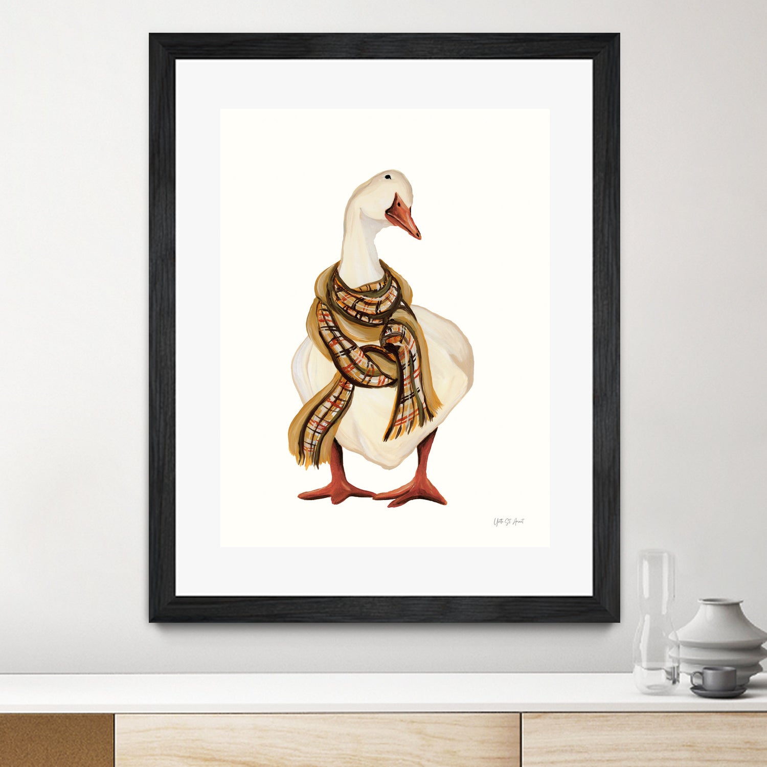 Goose with Scarf by Yvette St. Amant on GIANT ART - animal