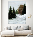 Winter on Grand Mesa by Pamela Munger on GIANT ART - gray brown