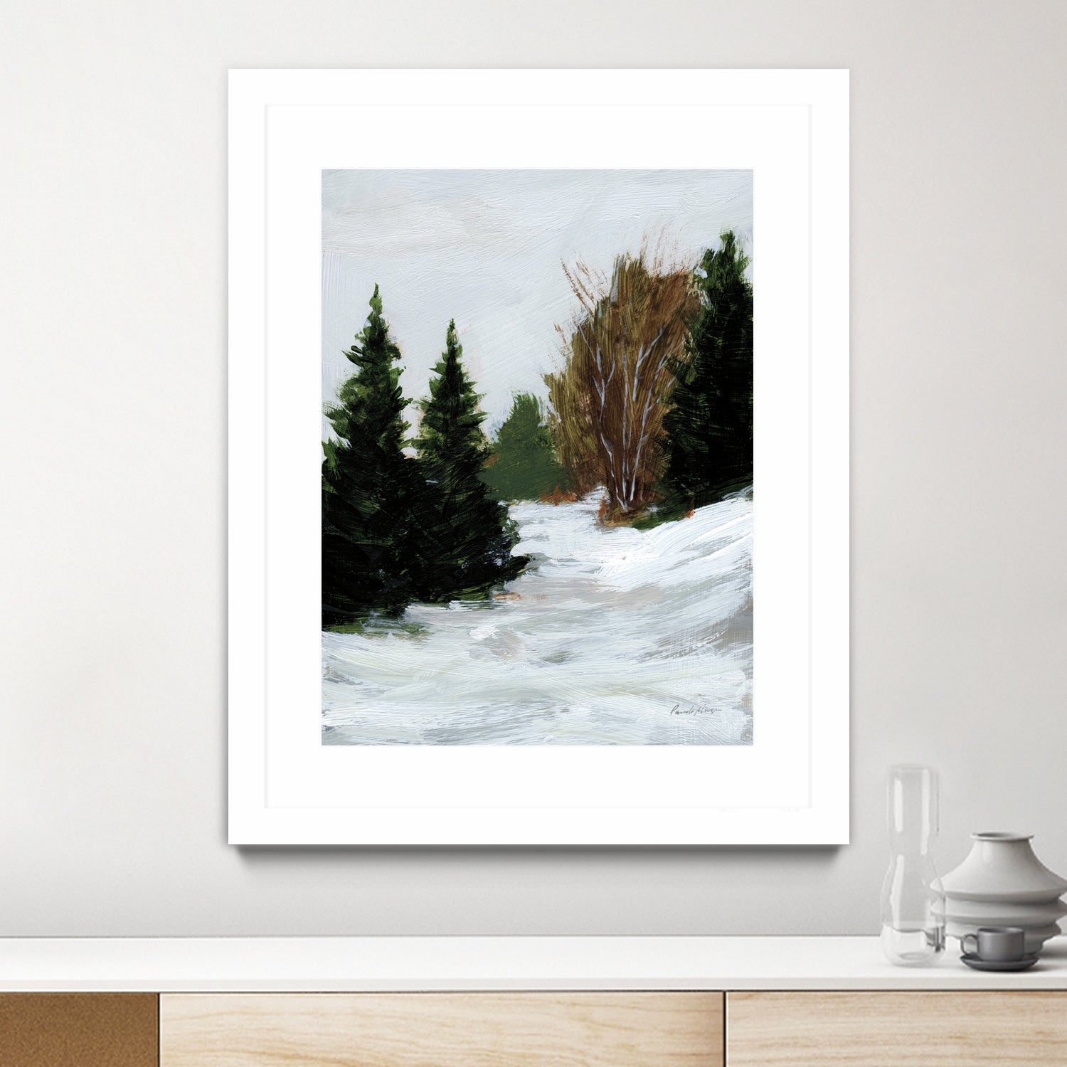 Winter on Grand Mesa by Pamela Munger on GIANT ART - gray brown