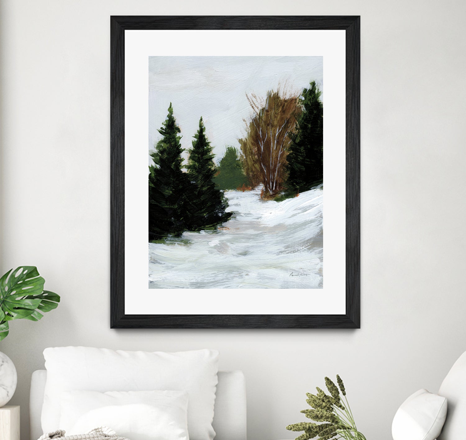 Winter on Grand Mesa by Pamela Munger on GIANT ART - gray brown