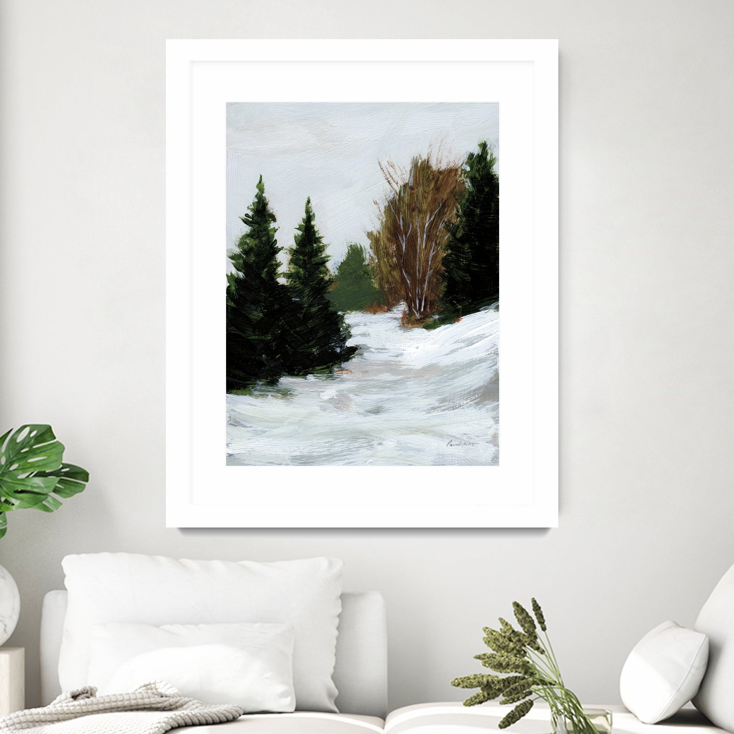 Winter on Grand Mesa by Pamela Munger on GIANT ART - gray brown