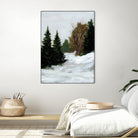 Winter on Grand Mesa by Pamela Munger on GIANT ART - gray brown