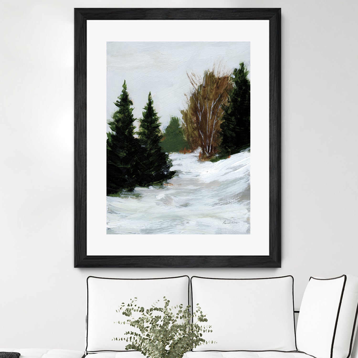 Winter on Grand Mesa by Pamela Munger on GIANT ART - gray brown